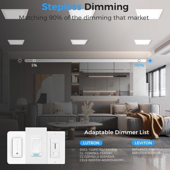 HONZIN 1 Pack 8 Inch Square LED Recessed Lighting, Ultra-Thin Canless Ceiling Li - Picture 12 of 12